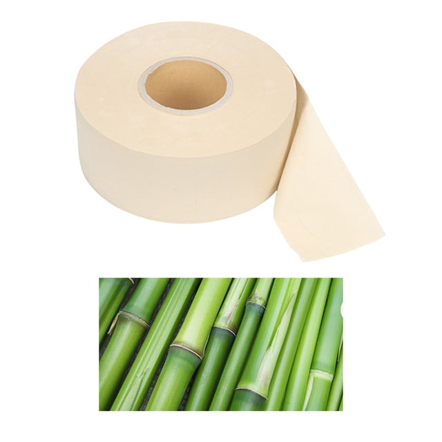 SEWACC 3pcs Strong Toilet Paper Beige Bamboo Pulp for Family Needs