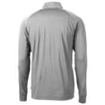 thumbnail image 3 of Men's Cutter & Buck Gray Northwestern Wildcats Adapt Eco Knit Stretch Recycled Quarter-Zip Pullover Top, 3 of 3