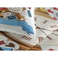 thumbnail image 3 of Ambesonne Cartoon Quilted Coverlet 3 Pcs, Fantasy World Cards Clocks, King Size, Multicolor, 3 of 4