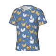 thumbnail image 5 of Qekee Chicken Family Classic Fit T-Shirt Men's Shirt Men's Tight Short Sleeves for Exercise, Running, Mountaineering - Chicken Family, 5 of 9