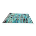 thumbnail image 3 of Machine Washable Abstract Light Blue Contemporary Rug, wshcon783lblu, 3 of 4