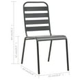 thumbnail image 4 of vidaXL 7 Piece Garden Dining Set Steel Dark Grey, 4 of 5