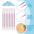 thumbnail image 3 of 24 Pcs Erasable Gel Pens Refills, 0.5mm Heat Erasable Pens Refills for Fabric Disappearing Ink Fabric Marking Pen for Sewing Quilting Writing, Purple Ink, 3 of 6