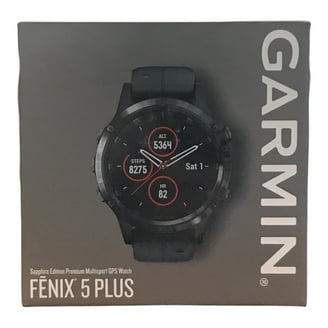Garmin Fenix 6 - Sapphire Carbon Gray GPS Smartwatch with Black
