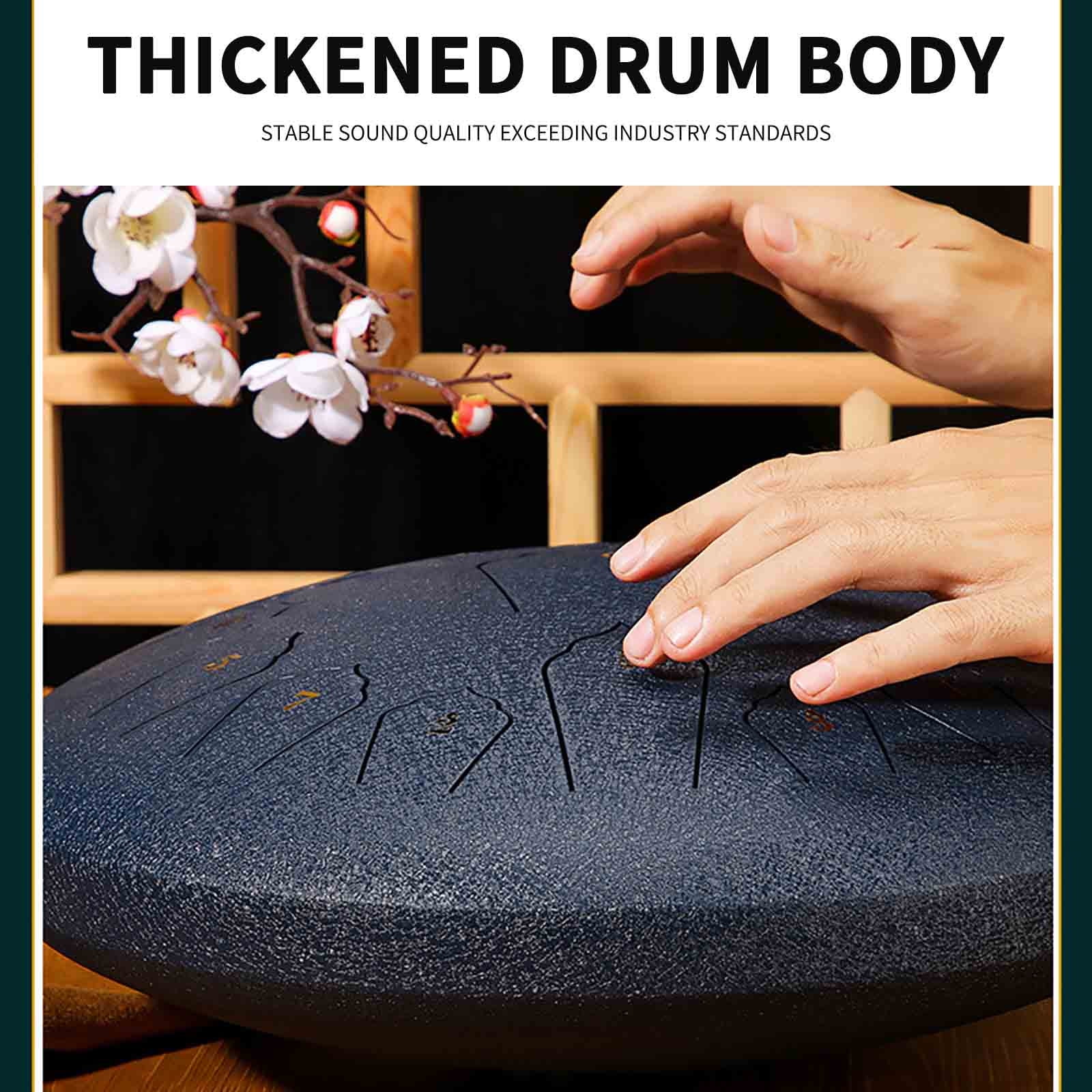 YOHAVEN Buddha Stones Steel Tongue Drum Mini Handpan Musical Instrument for Meditation Yoga Music Therapy Relaxation Entertainment Gift for Adults Teens