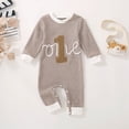 thumbnail image 2 of JUMEYU Newborn Clothes Neutral Baby Boy Girl Outfit Newborn Boys Girls Jumpsuit Infant Cute Fall Clothes 0 3 6 9 12 18 24 Months (Brown,12-18 Months), 2 of 9