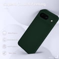 thumbnail image 2 of KOMI for Google Pixel 8 Case, Silicone Phone Case with 2 Screen Protector, Soft Anti-Scratch Microfiber Lining, Full Body Shockproof Slim Cover Support Wireless Charging, DarkGreen, 2 of 5