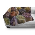 thumbnail image 3 of Spice Soft Flannel Fleece Throw Blanket, Dried Herbs Flower Spices in the Bazaar in Deira Dubai Traditional Tastes, Cozy Plush for Indoor and Outdoor Use, 70" x 90", Multicolor, by Ambesonne, 3 of 6