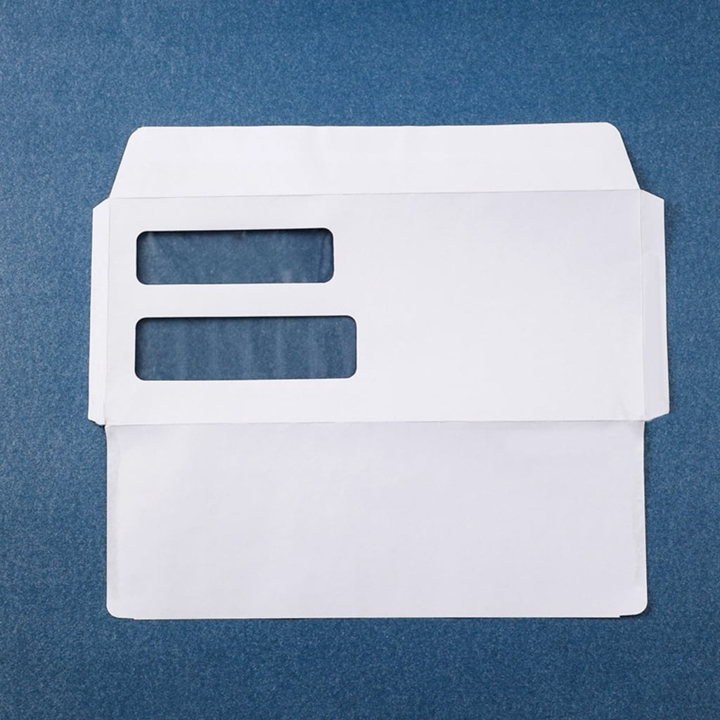 Zeiwohndc Office Confidential Mail Envelopes Double Window Security Texture White Paper