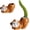 Brown, variant on Monkey Ceramic Succulent Planter 5Inch Cute Cartoon Pottery Bonsai Pot Cactus Flower Plants Pot Air Plant Holder Display Containers White for Home Office Desk Shelf Windowswill Decor (No Plants)