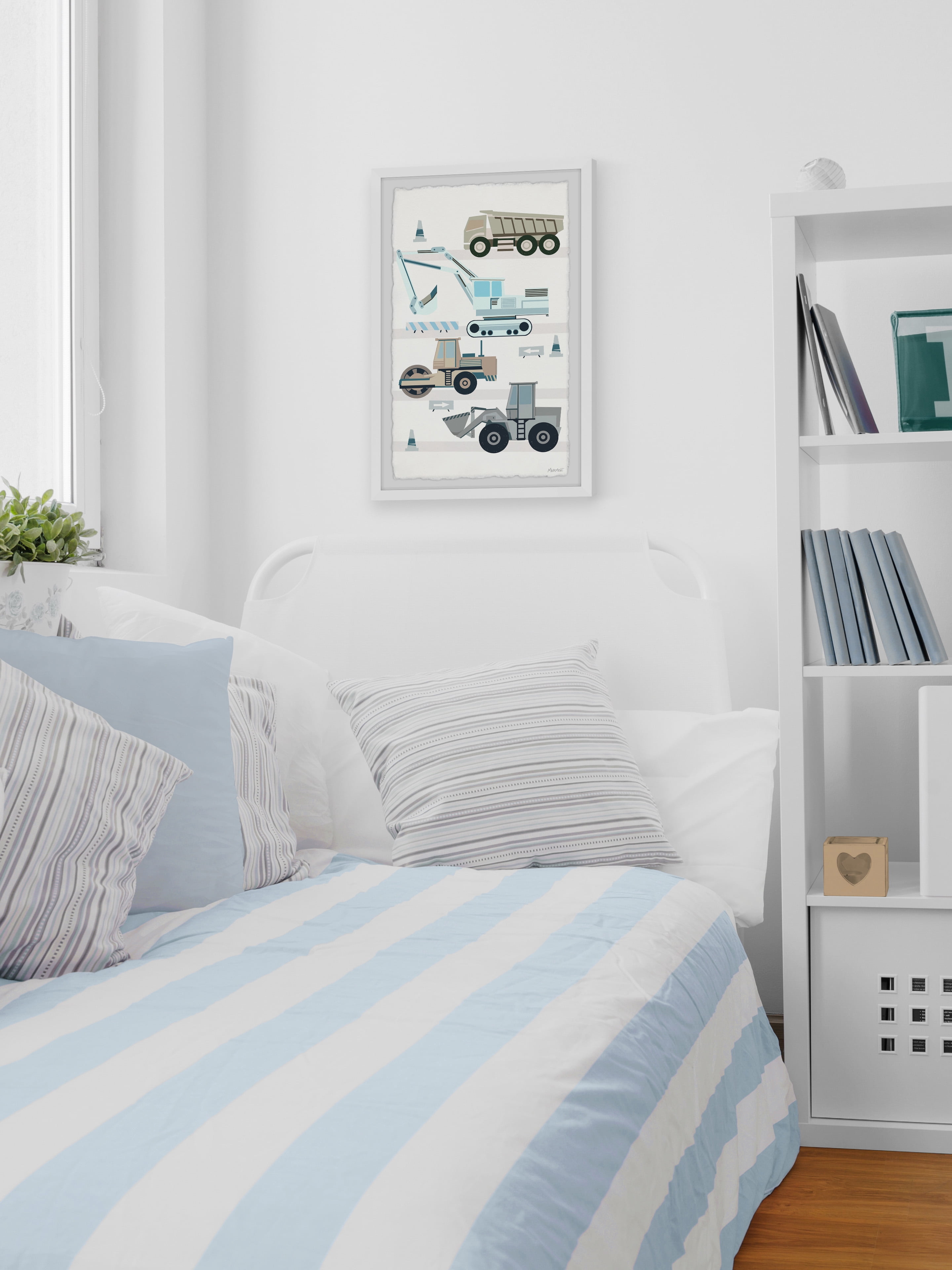 Marmont Hill Road Construction Machines Framed Wall Art