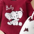 thumbnail image 5 of Newborn Baby Girl Clothes Infant Baby Ruffle Romper Pants with Headband Winter Outfits 3PCS Set Toddler Girls' Clothing 0-18 Months Kaprioy Baby Girl Clothes, 5 of 6
