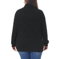 thumbnail image 3 of Agnes Orinda Women's Plus Size Halloween Outfits Sweater Cable Knit Turtle Neck Long Sleeve Ribbed Cuff Fall Winter Chunky Pullover Sweaters 1X Black, 3 of 6