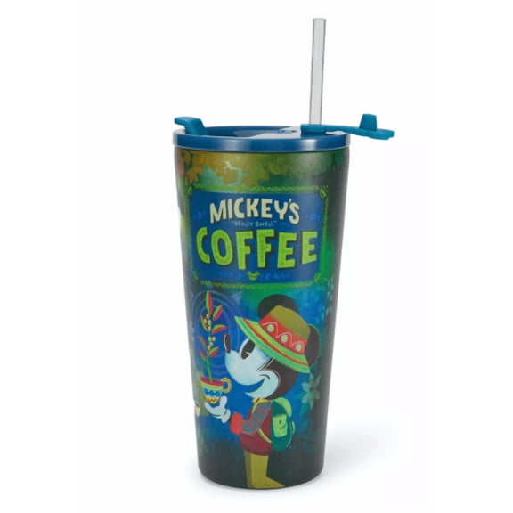Disney Parks Mickey Mouse Stainless Steel Tumbler with Straw New With Tag