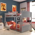 thumbnail image 4 of Hillsdale Alexis Wood Arch Twin Over Twin Floor Bunk Bed Gray, 4 of 15