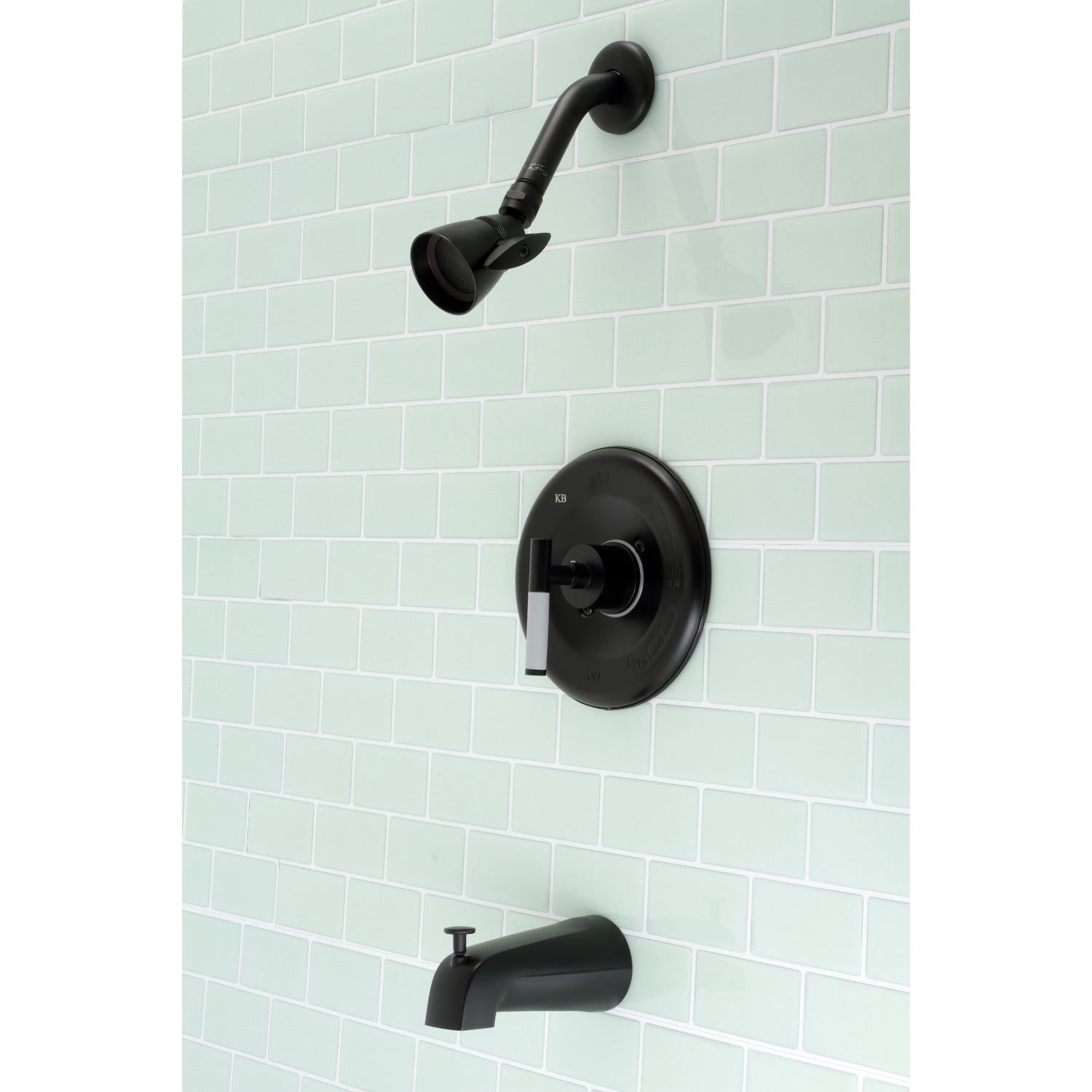 Kingston Brass KB6630CKL Kaiser Single-Handle Tub and Shower Faucet, Matte Black