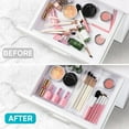 thumbnail image 4 of 15PCS Clear Plastic Drawer Organizer Set 4-Size Versatile Bathroom and Vanity Drawer Organizer Trays Storage Bins, 4 of 6