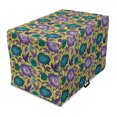thumbnail image 1 of Floral Dog Crate Cover, Spring Themed Repeating Vintage Pattern with Colorful Abstract Flowers Leaves, Easy to Use Pet Kennel Cover Small Dogs Puppies Kittens, 7 Sizes, Khaki Multicolor, by Ambesonne, 1 of 1
