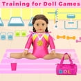 thumbnail image 5 of ZITA ELEMENT 18 Inch Doll Clothes Accessories Set - Doll Gymnastics Pink Leotard, Shoes, Gym Bag, Medal, Water Bottle & Hair Accessories for 18" Dolls  (No Doll), 5 of 7