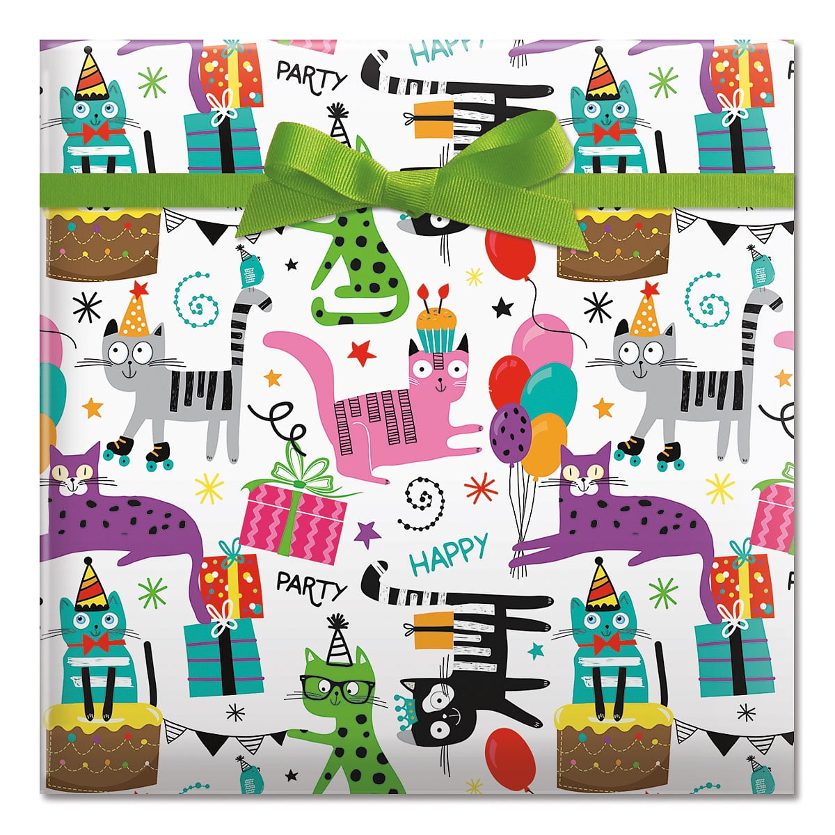 Cats Jumbo Rolled Gift Wrap - 23' x 32', a whopping 61 square feet