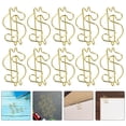 thumbnail image 4 of Shisuyan 10pcs Paper Clips Alloy Paper Clips Golden Paper Clamps Dollar Shape Paper Clips Office Supplies, 4 of 8