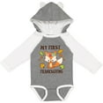 thumbnail image 3 of Inktastic My First Thanksgiving with Fall Fox and Leaves Boys or Girls Long Sleeve Baby Bodysuit, 3 of 5