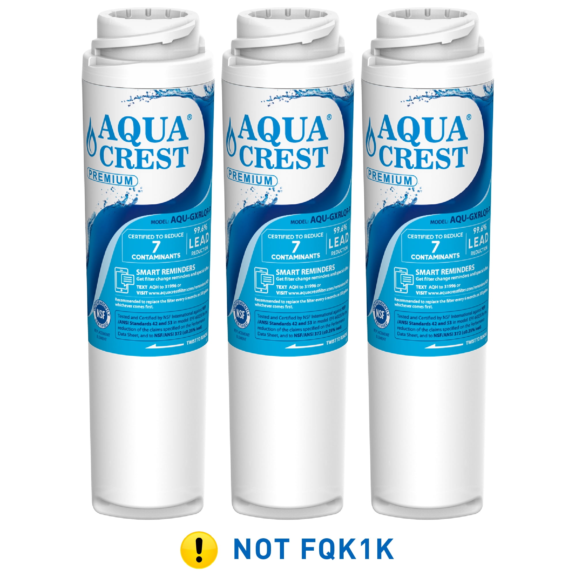 AQUA CREST GXRLQR Inline Water Filter, NSF 53&42 Certified to Reduce 99