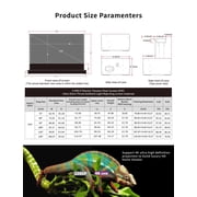 S PRO P Electric Tension Floor Screen With UST ALR P (Ambient Light Rejecting-BLACK BORDER With Sound Perforated Transparent)Material Only Suitable For UST Laser Projector And Settle On Table/Floor
