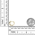 thumbnail image 3 of AVORA 10K Yellow Gold Curved Simulated Diamond CZ Huggie Hoop Earrings, 3 of 6