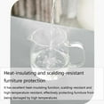 thumbnail image 4 of PU Leather Tablecloth Round Table Protector,with Elastic Edged Waterproof Wipe Clean Stain Resistant Tablecloth for Indoor Kitchen Dinning Outdoor Patio BBQ, 4 of 8