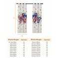 thumbnail image 6 of Fsddascl Blue Red Butterfly 4th of July Blackout Curtains for Bedroom/Living Room, Thermal Insulated Kitchen Curtains, Stars Independence Day Rustic Grommet Darkening Window Treatment 27.5"x39"x2, 6 of 6