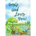 thumbnail image 2 of America Forever Smile God Loves You Garden Flag 12.5 x 18 inch Religious Christian Faith Motivational Double Sided Tulip Sunflower Floral Yard Outdoor Decorative Inspirational Quote Positive Flag, 2 of 5
