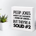 thumbnail image 6 of Zomyto 5x5 Inch Funny Bathroom Sign Decor,Poop Jokes Aren't My Favorite Wooden Box Sign Desk Decor, 6 of 7