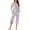 Purple, variant on 2 Piece Outfits For Women Cute Heart Print Round Neck Short Sleeve Shirt And Pants Sets Sleepwear Lounge Set With Pockets Green XXL