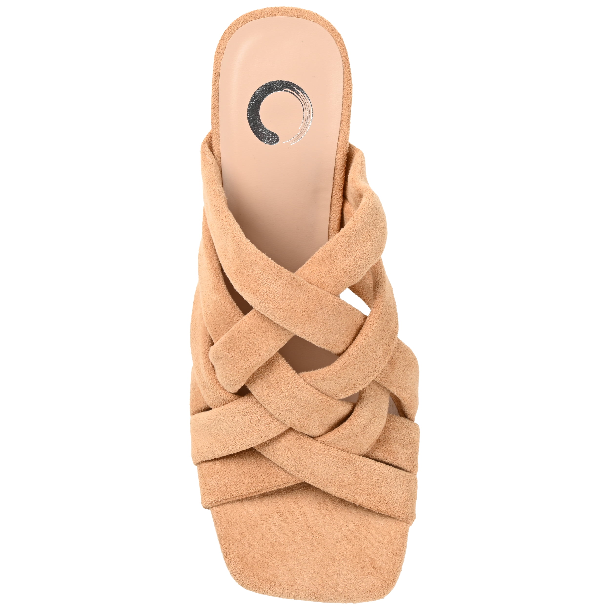 Journee Womens Dorisa Open Square Toe Block Heel Sandals