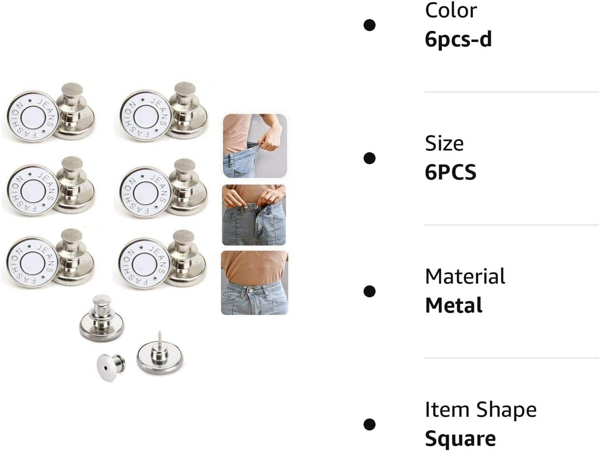 Perfect Fit Instant Button, Instant Buttons, Jean Replacement Buttons  Removable Button No Sew Buttons to Extend or Reduce an Inch to Any Pants  Waist in Seconds! (8PCS, Style 1) in Dubai 
