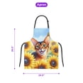 thumbnail image 5 of Abyssinian Hello Summer Sunshine Sunflowers Spring Retro Vintage Apron Cat Lover Kitten Owner Gifts for Cooking Grilling Baking Painting Gardening - 00008, 5 of 5
