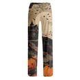 thumbnail image 5 of Satingcolo Halloween Pajamas Women Pumpkin Ghost Skeleton Stretchy Soft Lightweight Orange Pj Pants Halloween Sleepwear S-3XL, 5 of 5