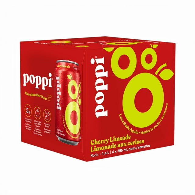 Poppi Cherry Limeade Soda 4pk
