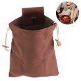 thumbnail image 2 of Bolsa de lona de cuero, bolsa de recolección de alimentos, bolsa de lona encerada, bolsa para recolectar frutas, bolsa para hongos, bolsa de cuero para cinturón de bushcraft, bolsa plegable portátil, 2 of 8