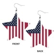 thumbnail image 2 of Leather Earrings America Flag Decorative Star Faux Leather Earring Lightweight Dangle Drop Earrings For Women, 2 of 6