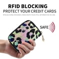 thumbnail image 2 of Neon Colored Leopard Skin Women's Credit Card Holder PU Leather Zipper Wallet RFID Blocking, 2 of 7