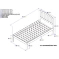 thumbnail image 7 of Richmond Twin Platform Bed with Open Foot Board in Walnut, 7 of 7
