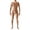 Coffee, variant on Men's Exotic Apparel Glossy Suit with Transparent Pant Set and Vest for Bodybuilding Enthusiasts Black M