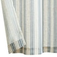 thumbnail image 6 of CURTAINKING Farmhouse Striped Valance Semi-Sheer Flax Linen Light Filtering Small Window Valance 50x16 inch Rod Pocket 1 Panel Blue on Beige, 6 of 8