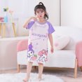 thumbnail image 1 of Sanrios Mymelody camisón de dibujos animados Kawaii Anime Kuromi Cinnamoroll Hellokittys pijamas de algodón de manga corta de verano ropa para el hogar, 1 of 4