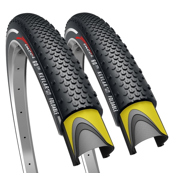Fincci 700x38c Bike Tires (40-622) Foldable Anti-Puncture for Gravel, Hybrid, Road, and City Bikes, 2-Pack