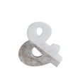 thumbnail image 5 of Bloomingville Decorative 2-Tone Marble "&" Figurine, White and Beige, 5 of 5
