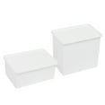 thumbnail image 5 of WHAMVOX Storage Bin With Lids White Plastic PP 2Pcs 6.7x5.8in, 5 of 8