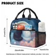 thumbnail image 5 of Kuiaobaty Cat Stars Print 17 Inch Backpack and Lunch Bag Set for Teens Large Capacity Backpack and Water Bottle Holder Multi Pockets Bookbag Pencil Case with Zipper for School, 5 of 7